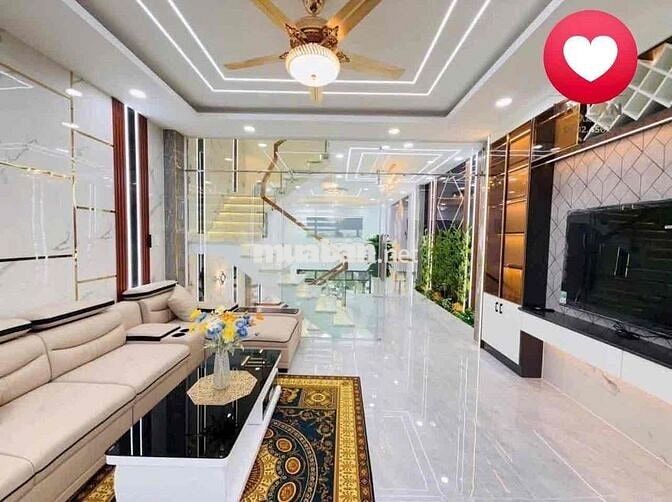 Cho Thuê Nhà Mới Xây DT 220m2 1Trệt 1Lửng 3Lầu 5Pn 6Wc Hẻm 12m Đổ Ôtô