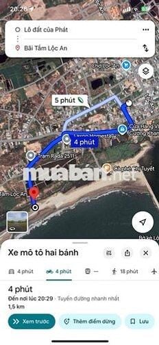 Chính chủ cần bán đất đi bộ ra biển 10 phút ở Lộc An 137.9m2