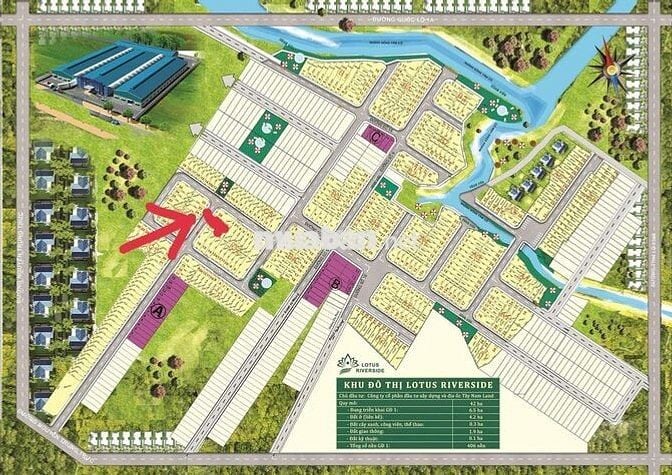 Bán đất nền lô C2-19 Lotus Riverside (đường số 1) dự án KDC Long Cang