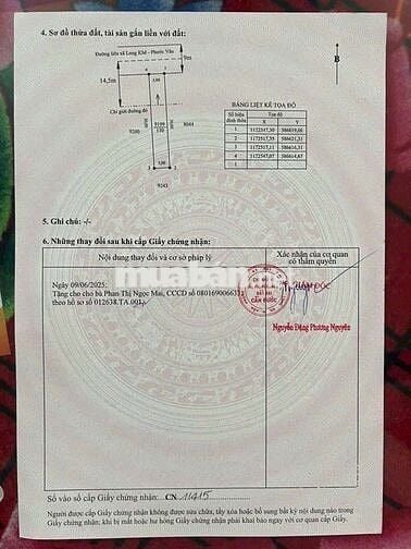 Chính chủ cần bán gấp đất mặt tiền liên xã