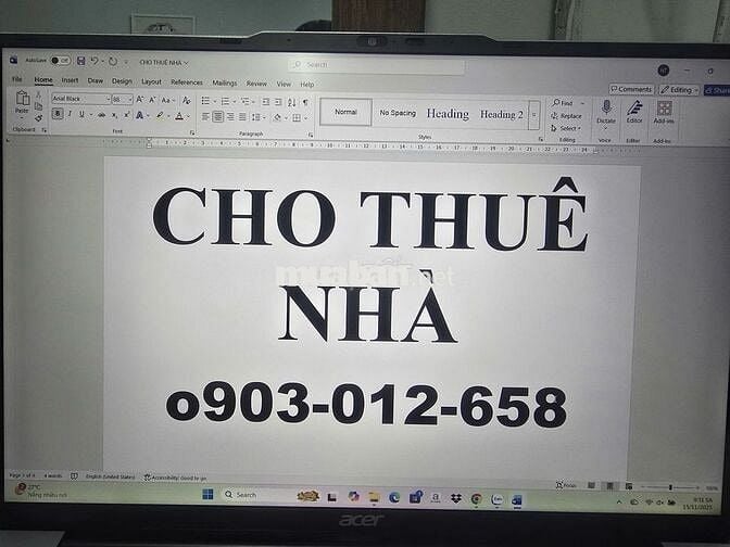 Cho thuê nhà MT 193 Lê Văn Sỹ, Phú Nhuận – 5PN, 6WC – 85tr/tháng