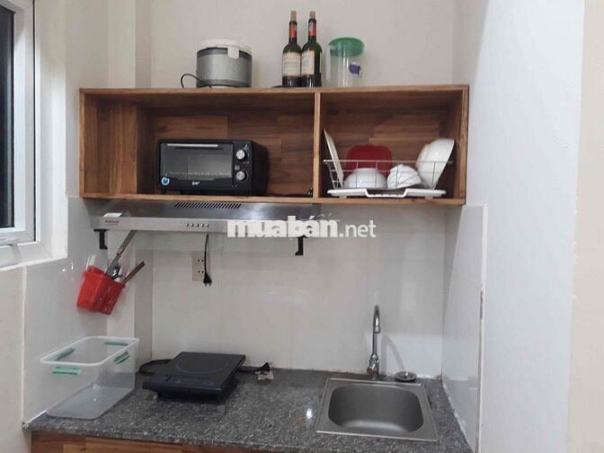 Cho thuê căn hộ studio đủ nội thất, máy giặt riêng
