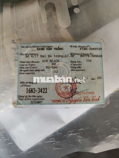 Airblade đỏ đen 5tr5 máy êm chất khỏe