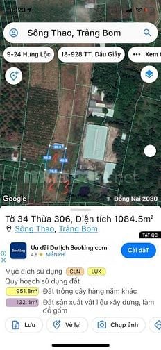 Bán 3 sào đất vuông vức sổ riêng - 500m UBND Sông Thao - Đồng Nai