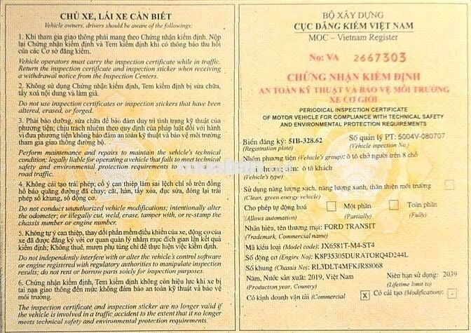 TRANSIT SVP SX T 12/2019 - 159000KM BẢO HÀNH 1 NĂM