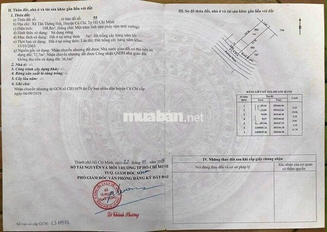 Chủ Kẹt Tiền Bán Lô Đất 108m2 Đ.Nguyễn Thị Se, xã TT Hội .Giá 1tỷ3,SHR