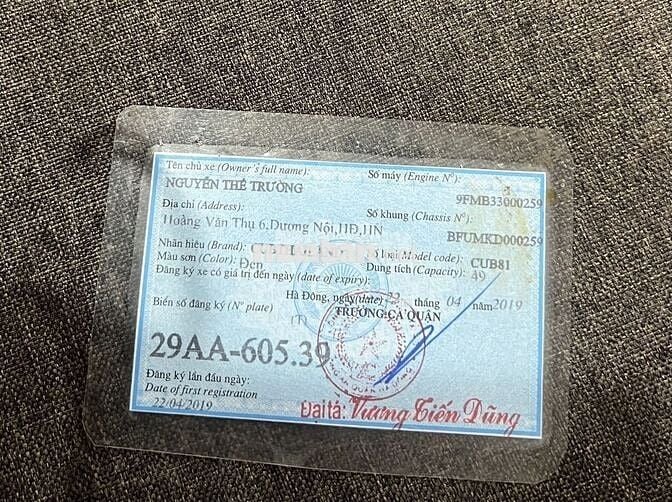 Honda Cub 50 2019 Đen Trắng