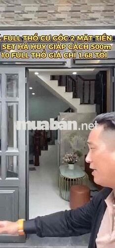 NHÀ 2 MẶT TIỀN FULL THỔ CƯ SÁT HÀ HUY GIÁP