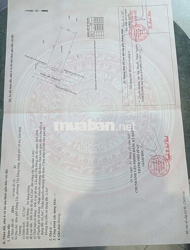 BÁN GẤP LÔ ĐẤT SỔ RIÊNG NGAY CHỢ DĨ AN VỊ TRÍ TRUNG TÂM