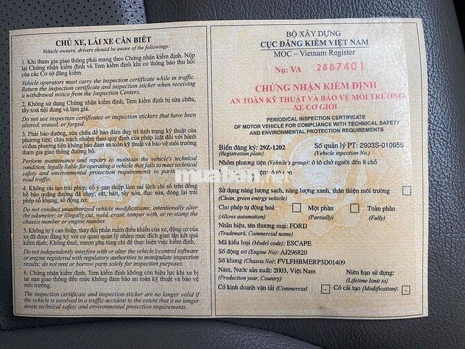 Ford Escape 2003 3.0 V6 - 123456 km