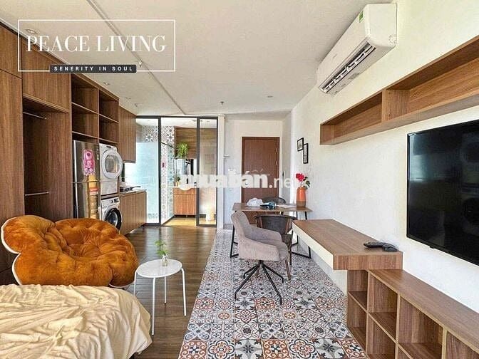 CHO THUÊ CĂN HỘ BAN CÔNG CAO CẤP NGAY TRẦN QUANG KHẢI TONE GỖ GIÁ RẺ