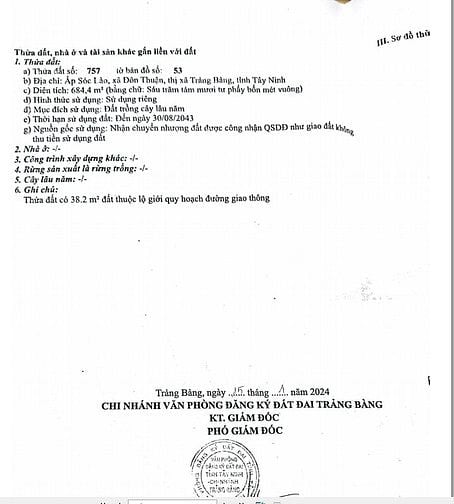 Bán lô đất 2 mặt tiền đường giá 230tr/1m ngang