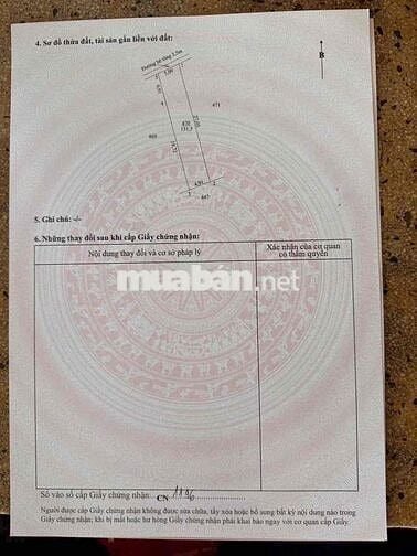 Đất sổ đỏ 134m2 thổ cư, ngay trung tâm  Thị trấn Tân Trụ.