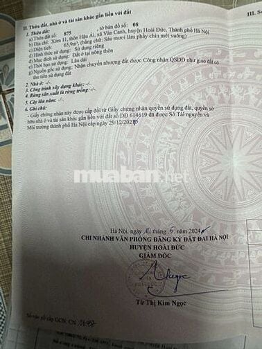 Đất Hậu Ái Vân Canh cạnh vành đai 3.5