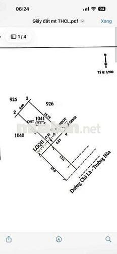 đất mặt tiền trường hòa chà là , chỉ 228 triệu 1m 1 ty 500 triệu