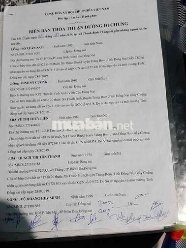 đất vườn tại thanh bình trảng bom