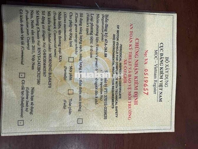 Kia Morning 2011 MT- 150000 km