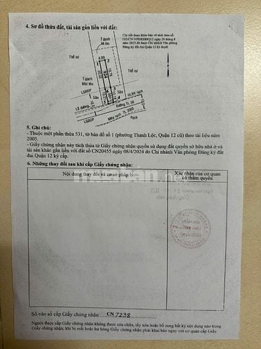 ĐẤT MẶT TIỀN ĐƯỜNG THẠNH LỘC 56, QUẬN 12