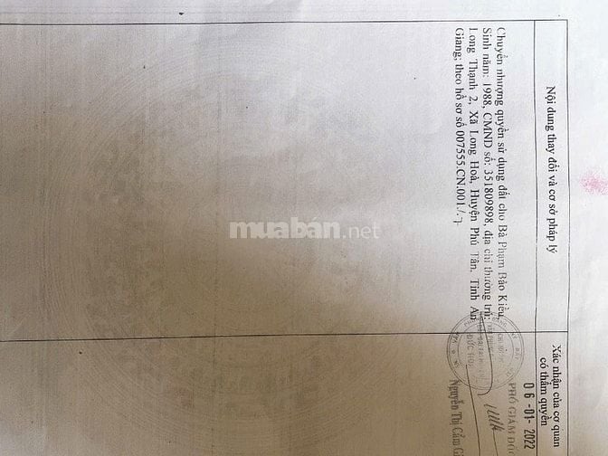 Cần bán gấp lô đất long an 108m vuông . Chính chủ .si thiện chú lh. 