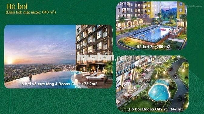 PKD CĐT Bcons Asahi Căn hộ 2PN-2WC= 2.479 tỷ 58m2, View Hồ Châu Thới