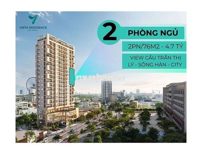 VISTA RESIDENCE 2PN - 4.7 TỶ - VIEW SÔNG HÀN & DN DOWNTOWN B.GIAO 2026