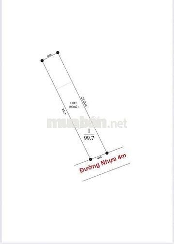 Bán đất 4x25 hẻm 288 Huỳnh Văn Lũy Phú Lợi