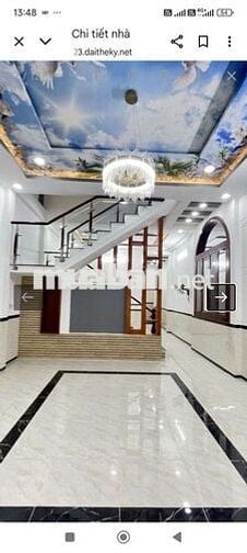 Bán nhà hẻm xe hơi gần chợ bà điểm hóc môn DT   ngang 5 dài 17 2 lầu