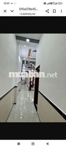 Bán nhà hẻm xe hơi gần chợ bà điểm hóc môn DT   ngang 5 dài 17 2 lầu