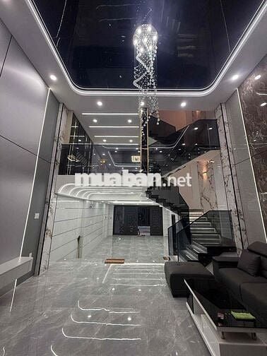 nhà 5,5x14m 5 tầng 4pn 5wc hẻm xe hơi thông đường Bình Thành BHH B