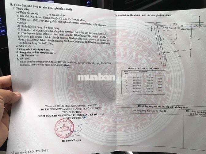 Bán nhà vườn góc hai mặt tiền, diện tích 2250 mét