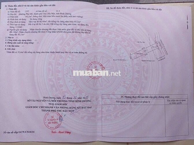 Bán đất 5x29 mặt tiền Dx051 Phú Mỹ