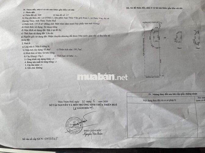 bán nhà mặt tiền lê đức anh phường vỷ dạ huế