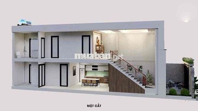 Bán nhà gác lững giá rẻ ngay trạm thu phí Bửu Long, giá 1 tỷ 850tr