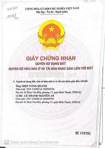 Chính Chủ Bán Căn Hộ lầu 4- CC Hiệp Bình Chánh - Thủ Đức