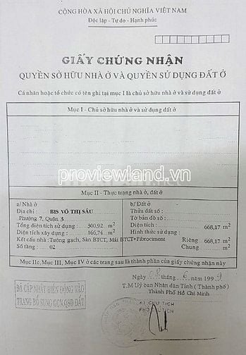 Bán đất mặt tiền đường Võ Thị Sáu, Q3 cũ, 668m2 đất, khu VIP, 199 tỷ