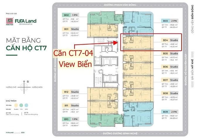 Độc quyền 2 căụ trục 04 dự án Time square Đà Nẵng,trực diện biển MỹKhê