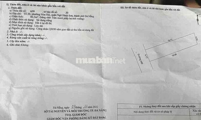 BÁN LÔ ĐẤT SIÊU HIẾM TẠI HOÀ HẢI - NGŨ HÀNH SƠN - ĐÀ NẴNG