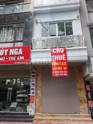 Cho thuê tầng 2,3 nhà mặt phố tô hiệu hà đông