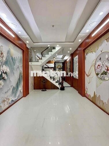 nhà 4x14m trệt 3 lầu 4pn 4wc hẻm xe hơi khu đồng bộ dân trí cao