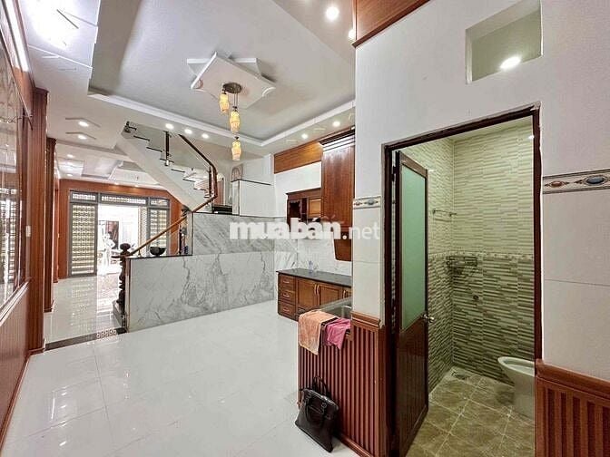 nhà 4x14m trệt 3 lầu 4pn 4wc hẻm xe hơi khu đồng bộ dân trí cao