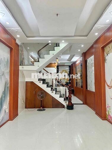 nhà 4x14m trệt 3 lầu 4pn 4wc hẻm xe hơi khu đồng bộ dân trí cao