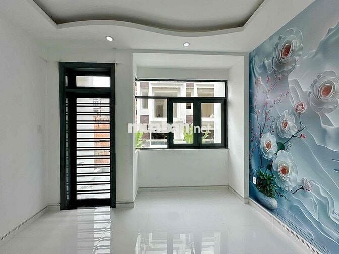 nhà 4x14m trệt 3 lầu 4pn 4wc hẻm xe hơi khu đồng bộ dân trí cao