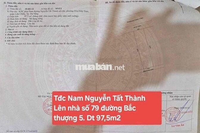 CHÀO BÁN LÔ ĐẤT ĐƯỜNG BẮC THƯỢNG 5 KHU ĐÔNG DÂN CƯ LÊN SỐ NHÀ 79
