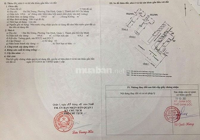 Bán nhà 2MT Hai Bà Trưng - Đinh Công Tráng, Quận 1, diện tích 225m²