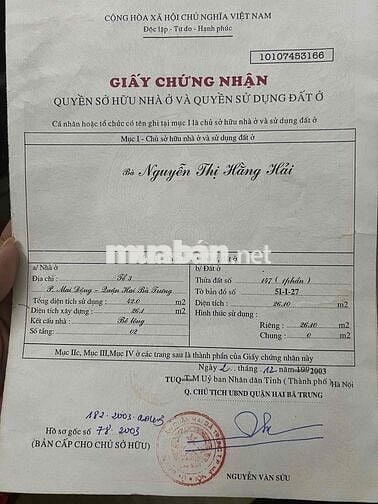 Bán Nhà 3 Tầng Cũ, Xe 3 Gác Đỗ Cửa. Diện Tích 26m2, Sổ Đỏ Chính Chủ.