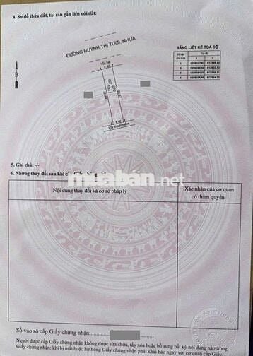 Đất đường Huỳnh Thị Tươi phường Tân Bình Tp Dĩ An