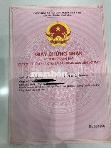 📣 BÁN ĐẤT VƯỜN – KV THẠNH HÒA, CÁI RĂNG, CẦN THƠ – 5522m² – SỔ RIÊ