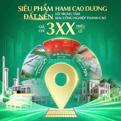 Lô đất diện tích 70,9 m liền kề vs các Cụm CN Thanh Cao, Thanh Hà, Phú