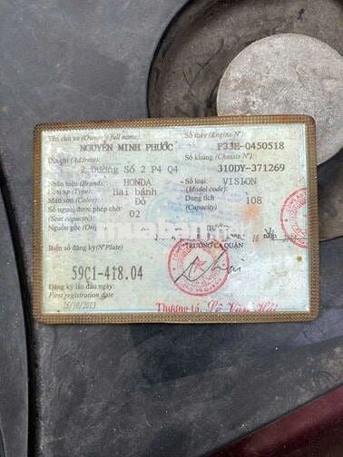 Honda Vision 2013 màu Đỏ