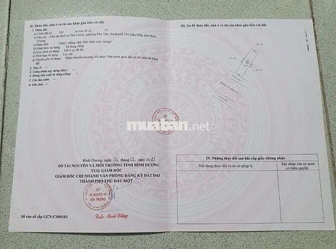 CHÍNH CHỦ BÁN 2 LÔ ĐẤT ĐƯỜNG 51 P BÌNH DƯƠNG TP HỒ CHÍ MINH